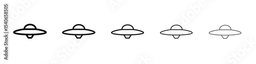 ufo flying icon Flat design on isolated background