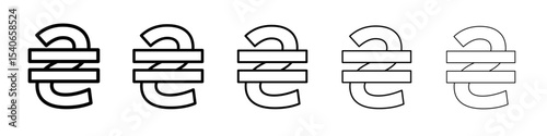 Ukrainian hryvnia icon Flat design on isolated background
