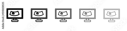 Ultrasonography icon Flat design on isolated background