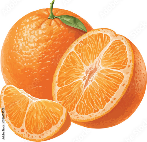 orange isolated on white background