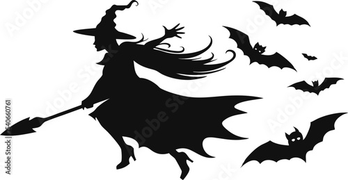 witch on a white background