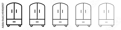 wardrobe icon Flat design on isolated background