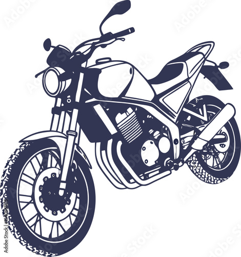 motorcycle on a white background