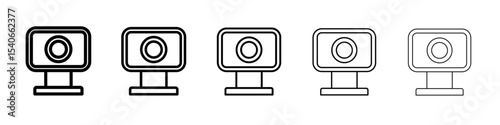 web cam icon Flat design on isolated background