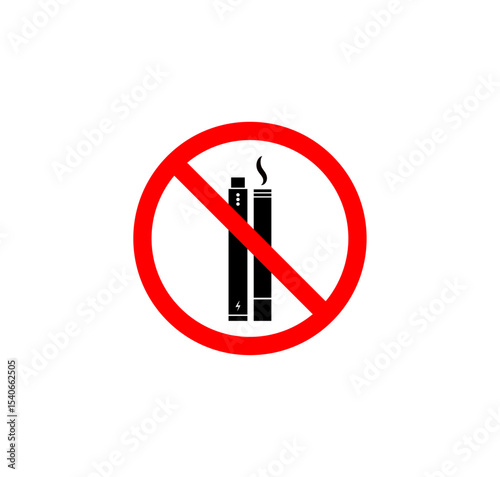 No smoking, no vaping sign isolated on a white background