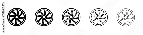 wheel cion Flat design on isolated background