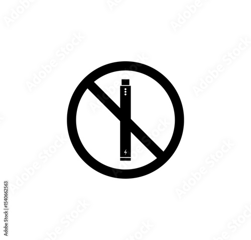 No vaping sign isolated on a white background.