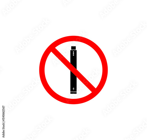 No vaping sign isolated on a white background.