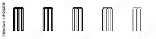Wicket Stump icon Flat design on isolated background