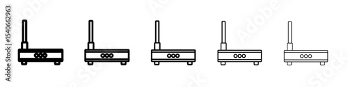 wifi router icon Flat design on isolated background