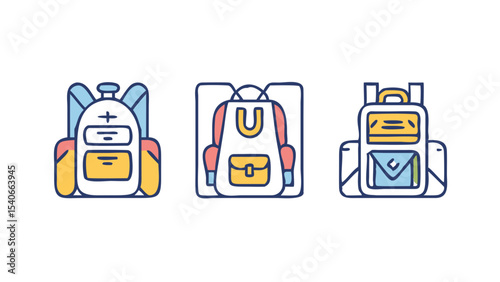 backpack  vector illustration