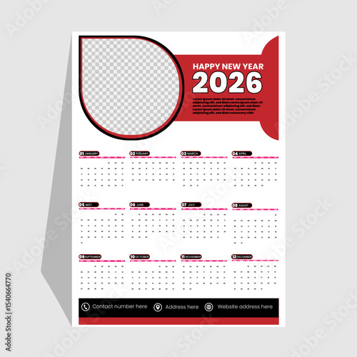 2026 Calender design template.
