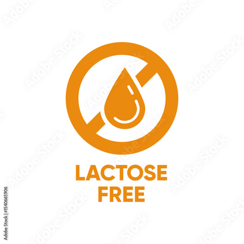 Lactose Free Icon Vector Sign Logo.