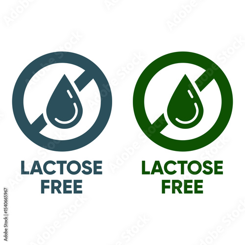 Lactose Free Icon Vector Difference Color