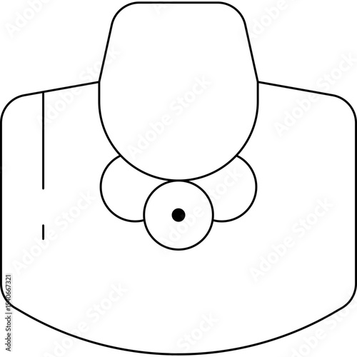 Necklace icon single icon vector illustration