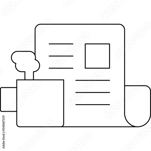 News paper icon single icon vector illustration