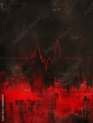 The background includes heartbeat line, minimalistic style