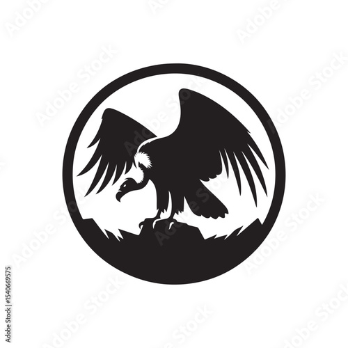 vulture vector silhouette clip art logo design illustration. collection of friend of environment. vulture sets.