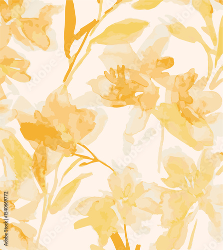 Big flowers pattern, upscale floral pattern. graphical textures floral, trendy colors pattern , flowers background with leaves. vector illustration.