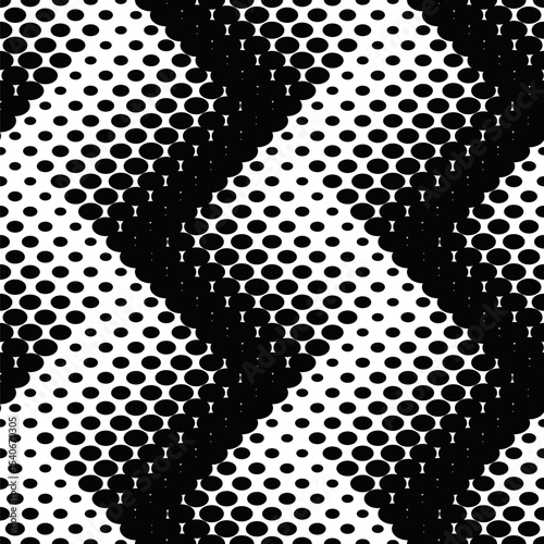Seamless black and white geometric ellipse pattern background design - abstract vector illustration with oval shapes