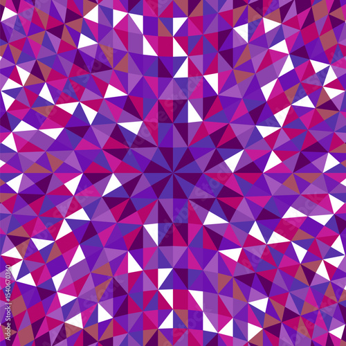 Radial tiled pattern mosaic background - colorful hypnotic abstract vector graphic with geometrical tiles
