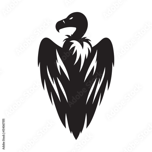 vulture vector silhouette clip art logo design illustration. collection of friend of environment. vulture sets.