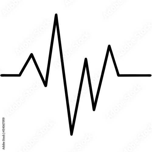 Heartbeat Line (ECG) line art vector