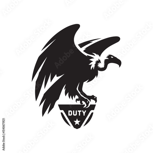 vulture vector silhouette clip art logo design illustration. collection of friend of environment. vulture sets.