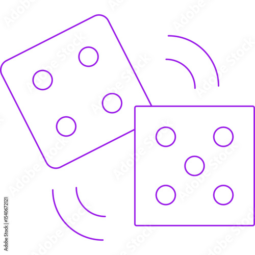 Dice icon single icon vector illustration