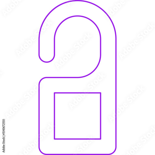 Door hanger icon single icon vector illustration