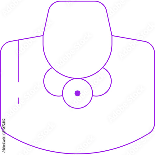 Necklace icon single icon vector illustration