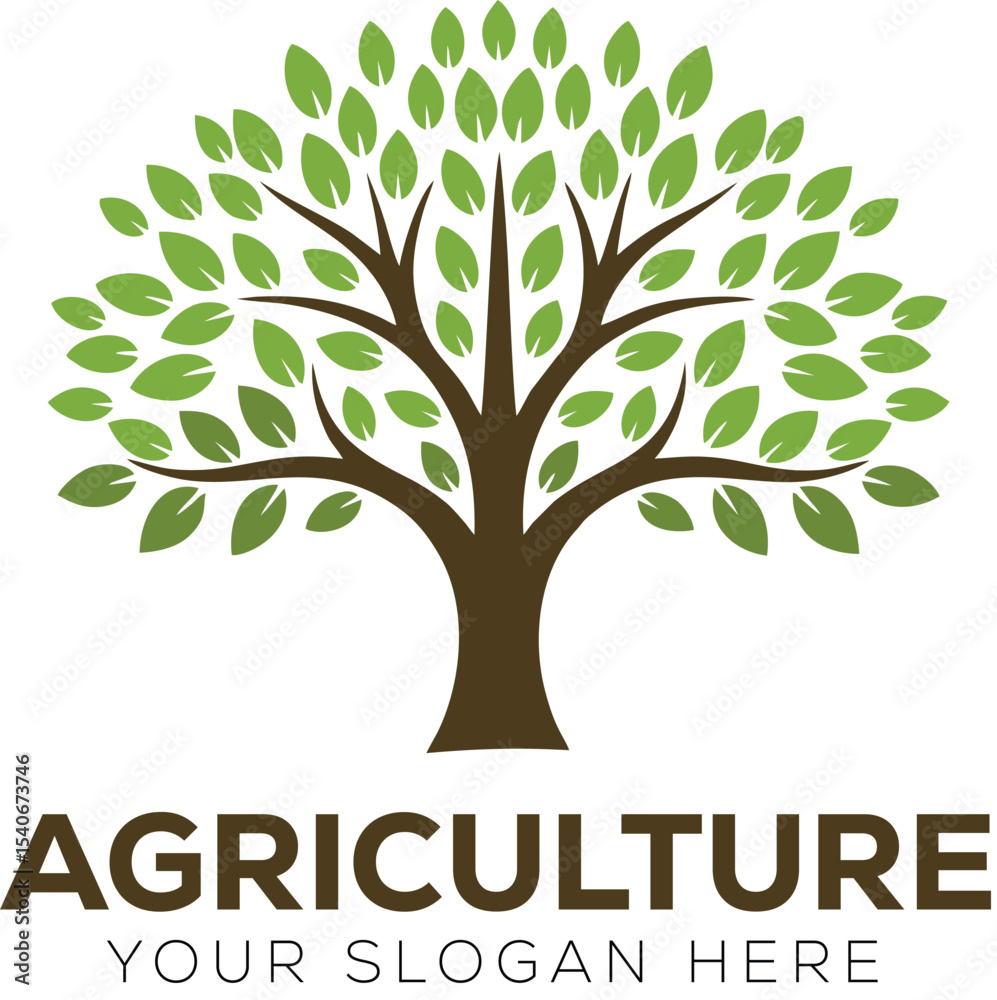 Obraz premium leaf tree logo idea creative 