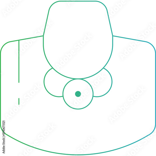 Necklace icon single icon vector illustration
