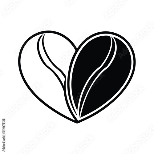 coffee beans fresh isolated icon vector illustration design  black and white