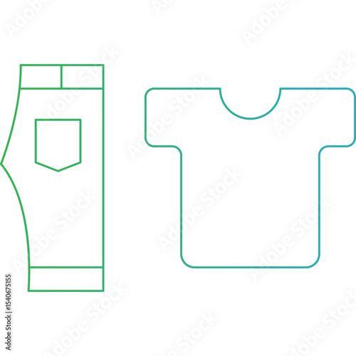 Pent t-shirt icon single icon vector illustration
