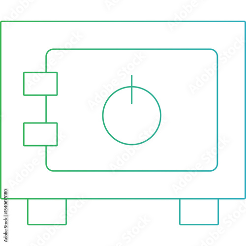 Safe box icon single icon vector illustration