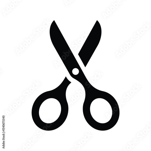 Scissors icon vector, Barbershop solid design icon, eps 10