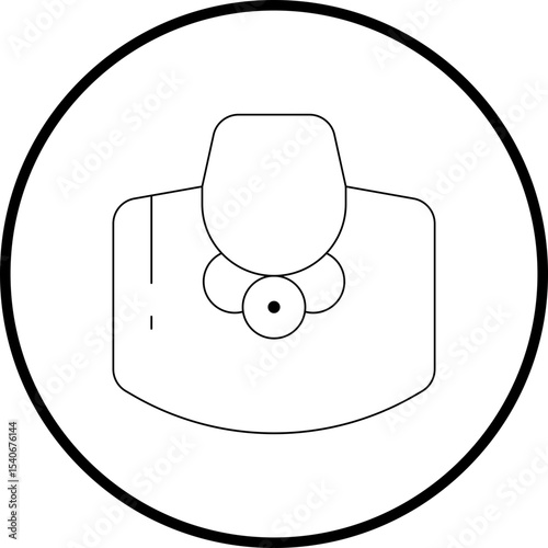 Necklace icon single icon vector illustration