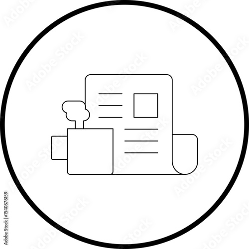 News paper icon single icon vector illustration