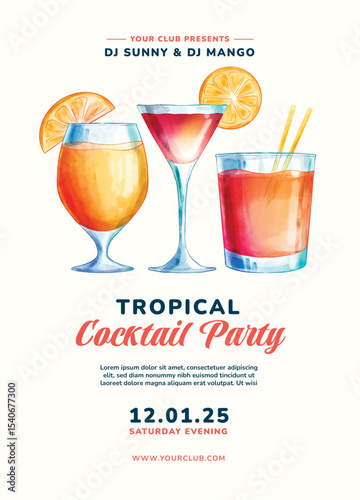 Espresso Martini, Negroni, Hugo Spritz, and Mulled Wine cocktails illustrated in watercolor style with ingredients. Set of four classic drink recipes on pastel backgrounds. Cocktail recipe