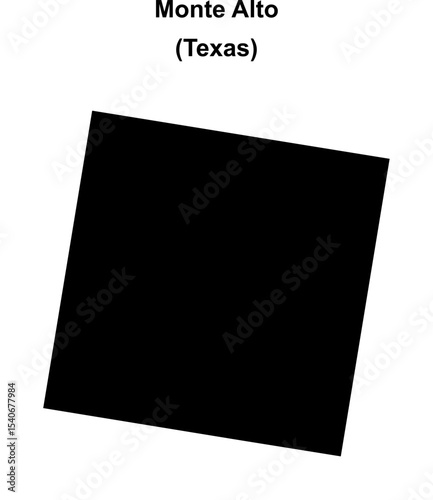 Monte Alto (Texas) blank outline map