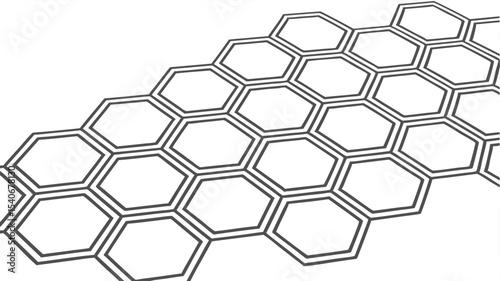 Seamless hexagon pattern interconnected geometric texture