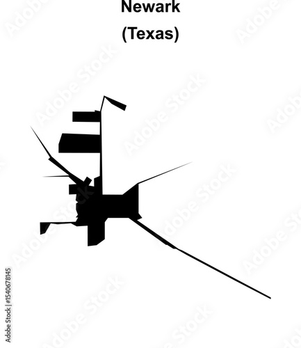 Newark (Texas) blank outline map