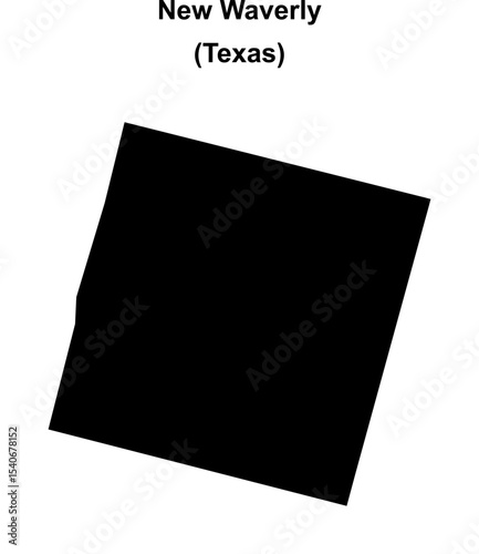 New Waverly (Texas) blank outline map