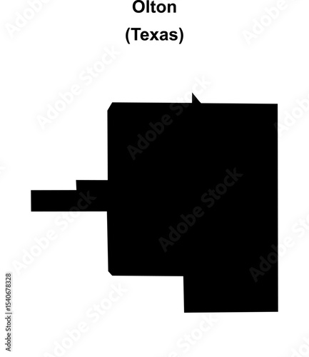 Olton (Texas) blank outline map