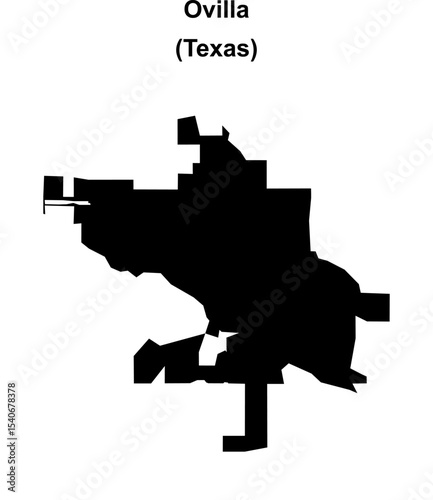 Ovilla (Texas) blank outline map