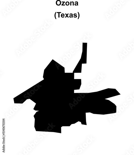 Ozona (Texas) blank outline map