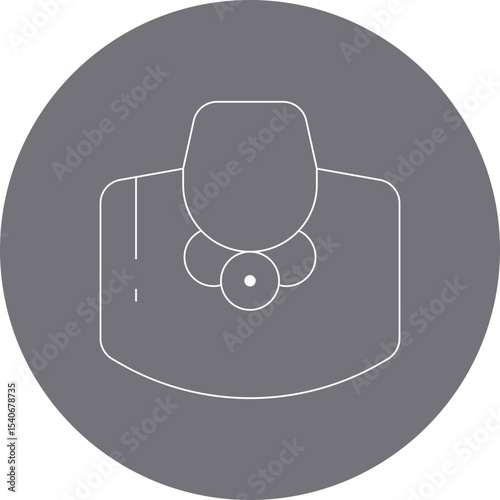 Necklace icon single icon vector illustration
