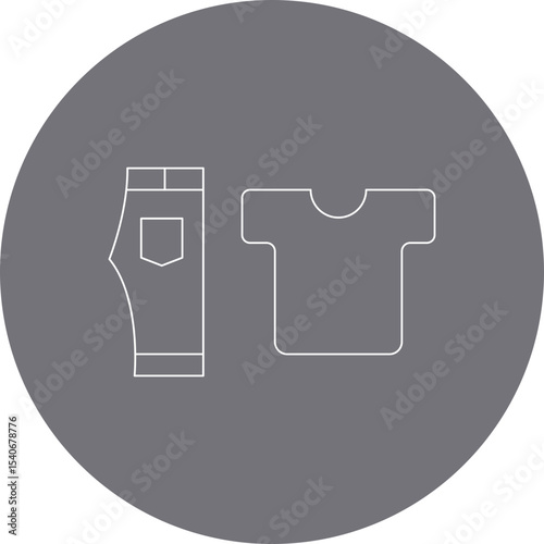 Pent t-shirt icon single icon vector illustration