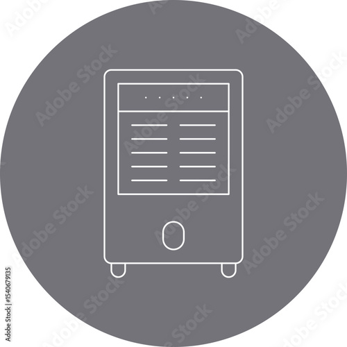Air cooler icon single icon vector illustration